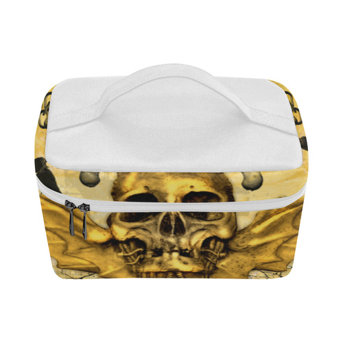 Awesome skull in golden colors Cosmetic Bag/Large (Model 1658)