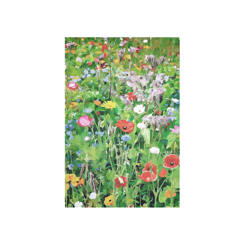 Colorful Flower Garden Floral Art Cotton Linen Wall Tapestry 40"x 60