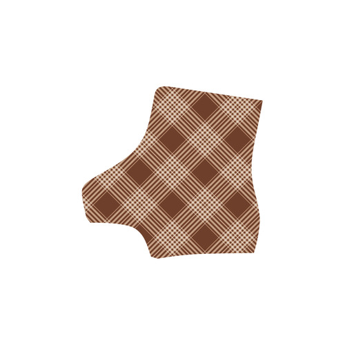 Sienna And White Plaid Martin Boots For Women Model 1203H