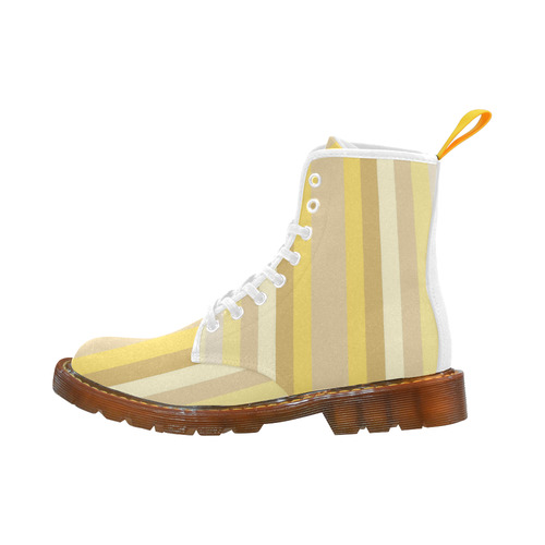 Vertical Yellow Shades Gradient Stripes Martin Boots For Women Model 1203H