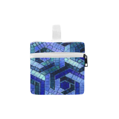 Pattern Factory 23 blue by JamColors Cosmetic Bag/Large (Model 1658)