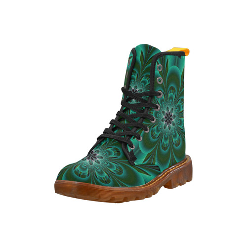 Emerald Green Mandala Flower Martin Boots For Women Model 1203H