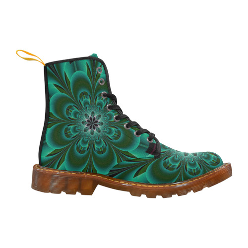 Emerald Green Mandala Flower Martin Boots For Women Model 1203H