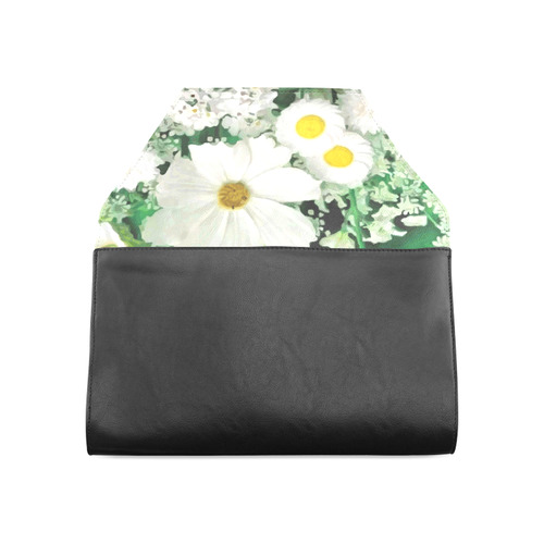 Cute Daisies White Gold Floral.Landscape Clutch Bag (Model 1630)