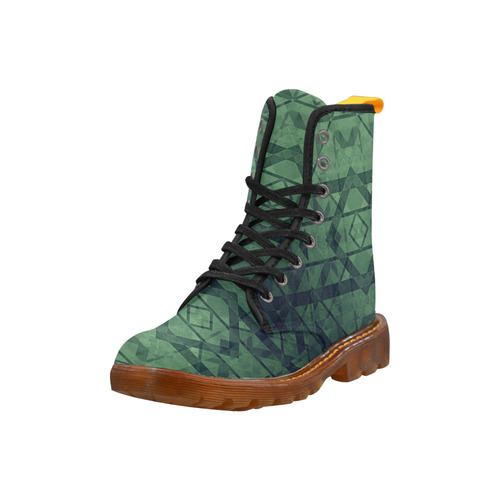 Sci-Fi Green Monster Geometric design Martin Boots For Men Model 1203H