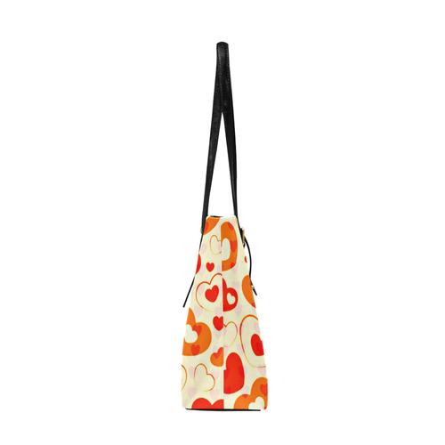 Orange Hearts Euramerican Tote Bag/Large (Model 1656)