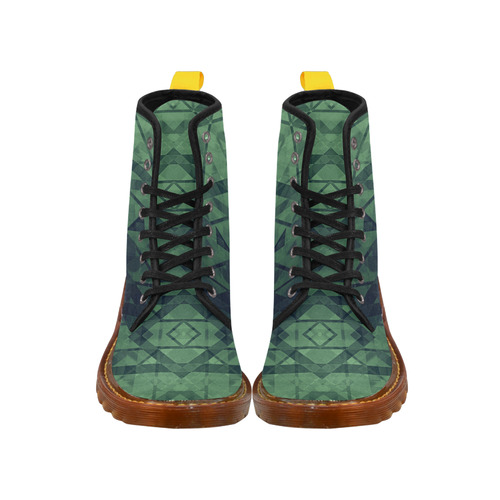 Sci-Fi Green Monster Geometric design Martin Boots For Men Model 1203H