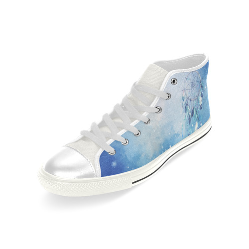 A wounderful dream catcher in blue Men’s Classic High Top Canvas Shoes (Model 017)