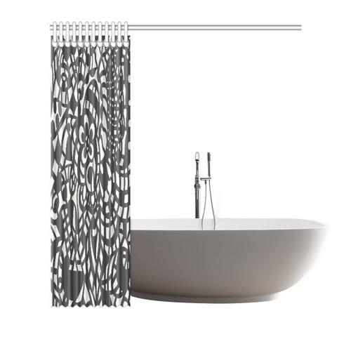 Curves and Spheres 2 Shower Curtain 66"x72"