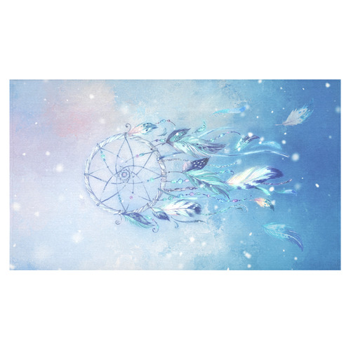 A wounderful dream catcher in blue Cotton Linen Tablecloth 60"x 104"