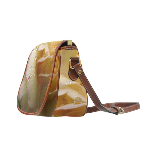 Rain and Roses Saddle Bag/Small (Model 1649) Full Customization