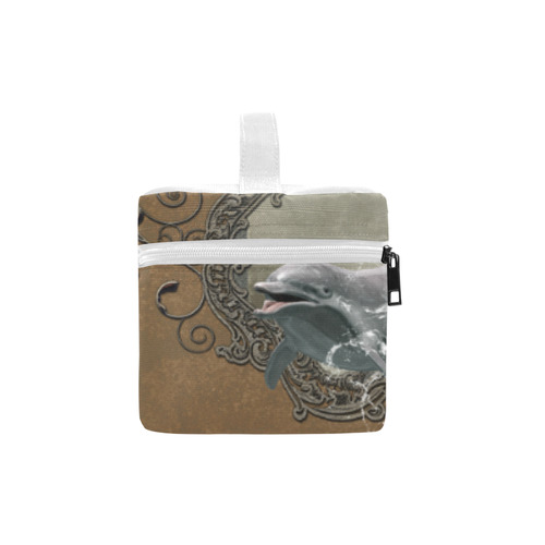 Funny dolphin Lunch Bag/Large (Model 1658)