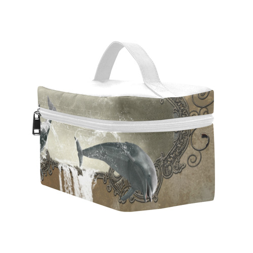 Funny dolphin Lunch Bag/Large (Model 1658)