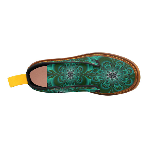 Emerald Green Mandala Flower Martin Boots For Women Model 1203H