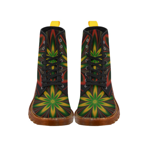 Christmas Fractal Flower Martin Boots For Women Model 1203H