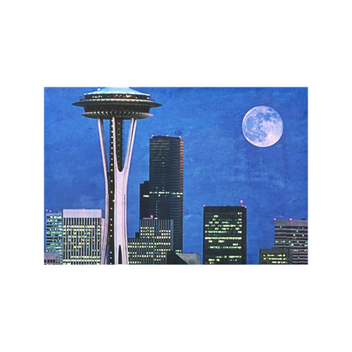 Seattle Space Needle Watercolor Placemat 12''x18''