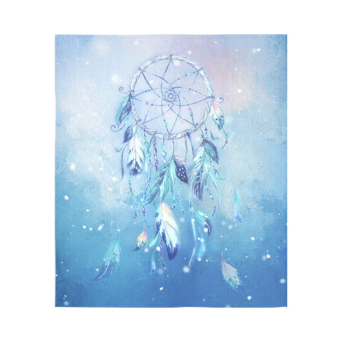 A wounderful dream catcher in blue Cotton Linen Wall Tapestry 51"x 60"