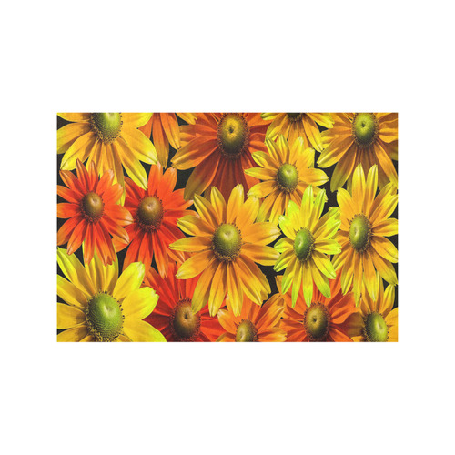 Bright Orange And Yellow Gerbera Daisies Placemat 12''x18''