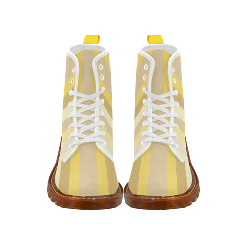 Vertical Yellow Shades Gradient Stripes Martin Boots For Women Model 1203H
