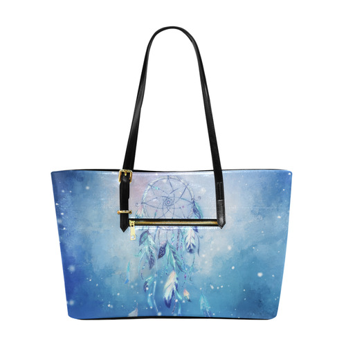 A wounderful dream catcher in blue Euramerican Tote Bag/Large (Model 1656)