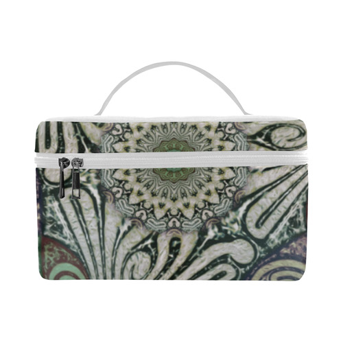 Labyrinth Mandala Blue Green Grey Cosmetic Bag/Large (Model 1658)