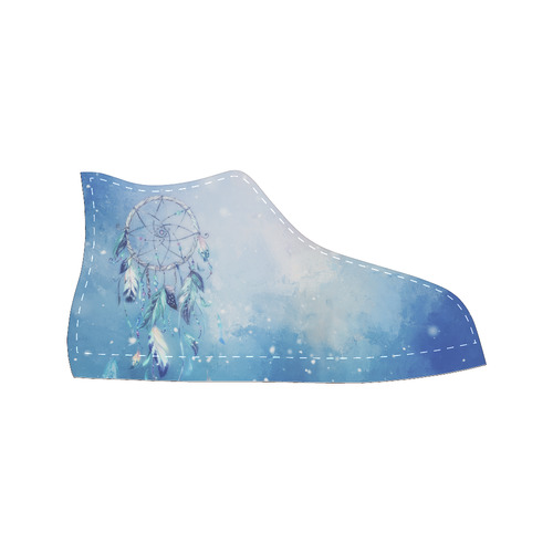 A wounderful dream catcher in blue Men’s Classic High Top Canvas Shoes (Model 017)