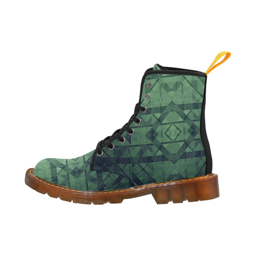 Sci-Fi Green Monster Geometric design Martin Boots For Men Model 1203H