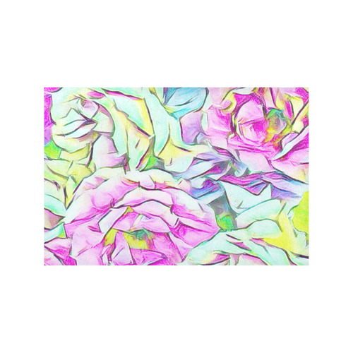 Floral ArtStudio colorful roses, soft by Jamcolors Placemat 12''x18''