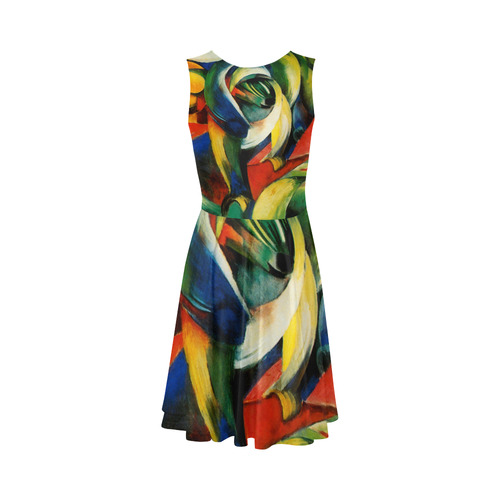 The Mandrill by Franz Marc Sleeveless Ice Skater Dress (D19)