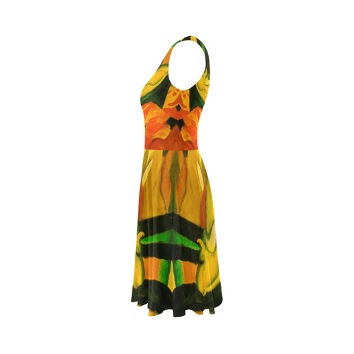 The Yellow Cow by Franz Marc Sleeveless Ice Skater Dress (D19)