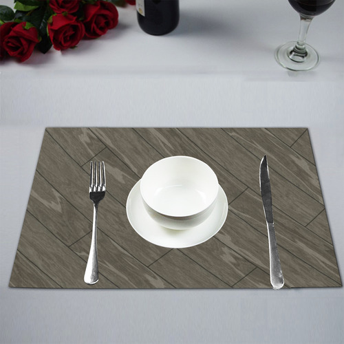 wooden floor 7 Placemat 12''x18''