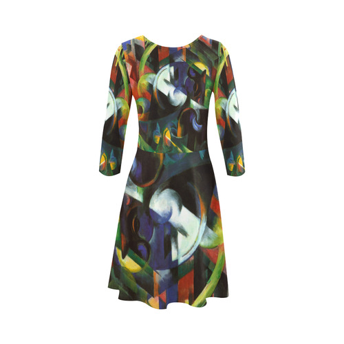 Picture With Cows by Franz Marc 3/4 Sleeve Sundress (D23)