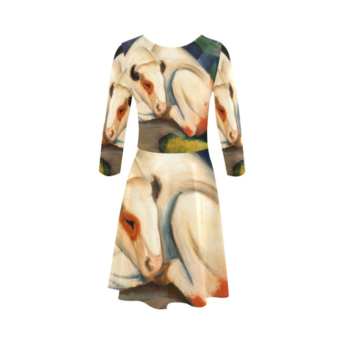 The Bull by Franz Marc 3/4 Sleeve Sundress (D23)