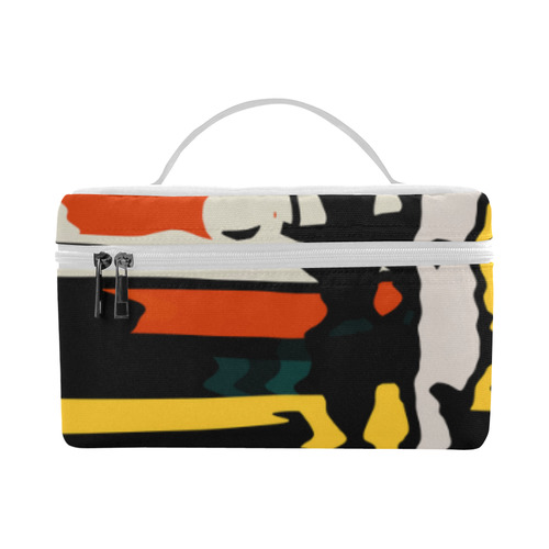 Distorted shapes in retro colors Cosmetic Bag/Large (Model 1658)