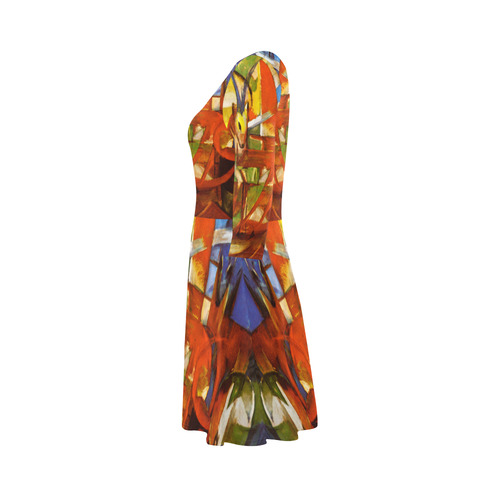 Gazelles by Franz Marc 3/4 Sleeve Sundress (D23)