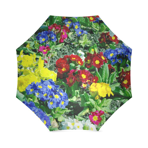 Red Blue Yellow Colorful Floral Garden