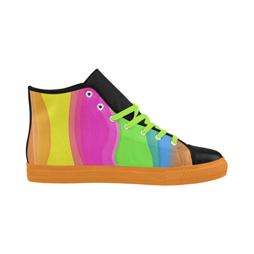 Rainbows Aquila High Top Microfiber Leather Women's Shoes (Model 032)