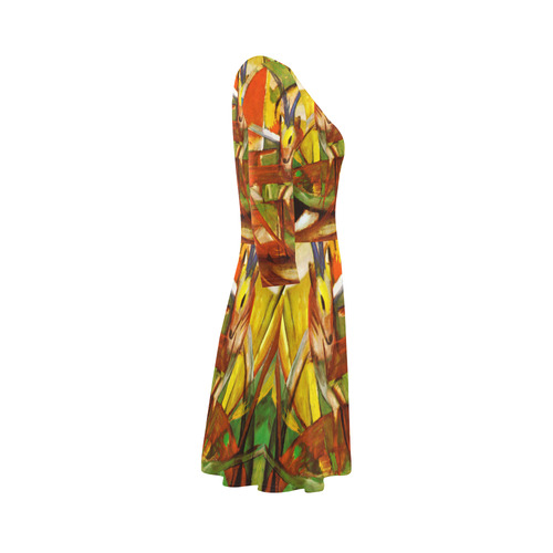 Gazelles by Franz Marc 3/4 Sleeve Sundress (D23)