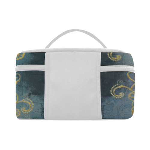 The blue skull with crow Lunch Bag/Large (Model 1658)