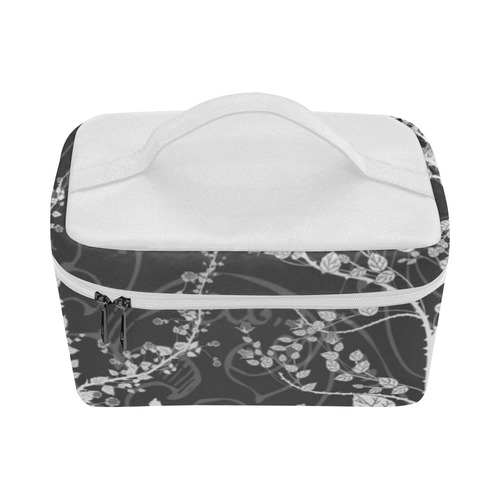 Flowers in black and white Lunch Bag/Large (Model 1658)