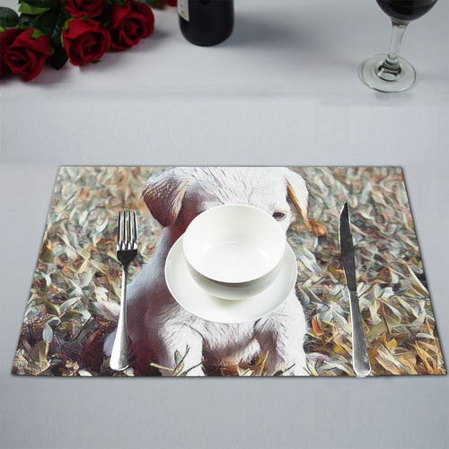 adorable puppy by JamColors Placemat 12''x18''