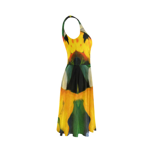 Red Yellow Green Cows by Franz Marc Sleeveless Ice Skater Dress (D19)