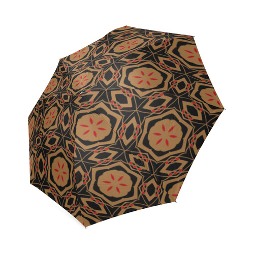 Black, Bronze and Red Foldable Umbrella (Model U01)