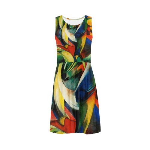 The Mandrill by Franz Marc Sleeveless Ice Skater Dress (D19)