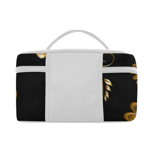 Flowers in golden colors Lunch Bag/Large (Model 1658)