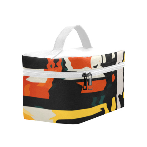 Distorted shapes in retro colors Cosmetic Bag/Large (Model 1658)