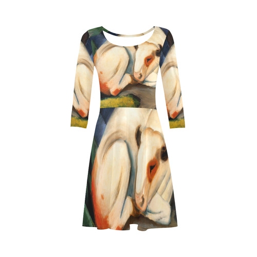 The Bull by Franz Marc 3/4 Sleeve Sundress (D23)