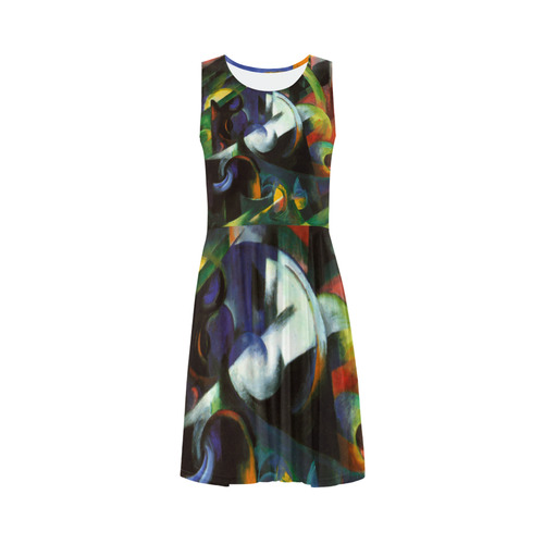 Picture With Cows by Franz Marc Sleeveless Ice Skater Dress (D19)