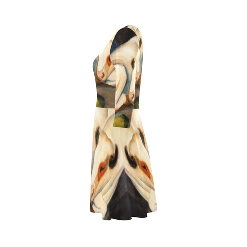 The Bull by Franz Marc 3/4 Sleeve Sundress (D23)