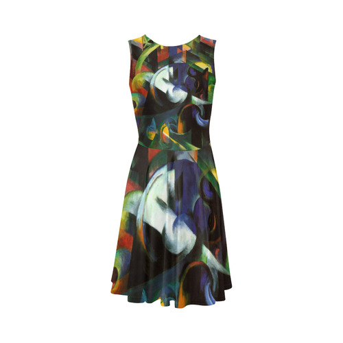 Picture With Cows by Franz Marc Sleeveless Ice Skater Dress (D19)